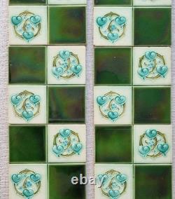 10 Beautiful Antique Art Nouveau 6x 6 Victorian Tile by Corn Bros circa 1900s