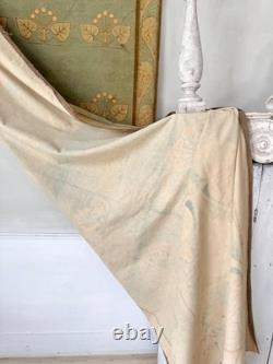136x50 c1900 Art Nouveau Velvet French green Textile Museum Quality Chateau Dec