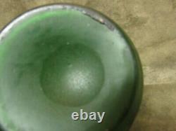 1900 Art Nouveau Green Satin Glass Vase Carl Goldberg Silver Overlay Arabesque