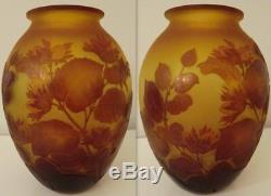 1900 French Art Nouveau GALLE cameo glass Vase