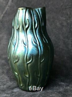 1900 Loetz (Lotz) Neptun Crete Silberiris Art Glass Vase Seaweed Design