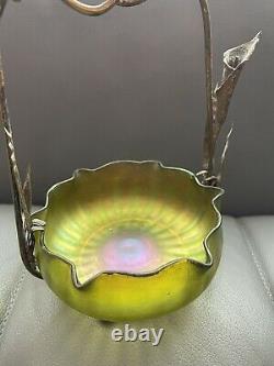 1900's Austrian Loetz Style Iridescent Art Glass Bowl