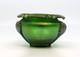 1900's Antique Art Nouveau Green Iridescent Decorated Glass Vase