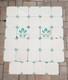 1900s Antique Portuguese White & Green Floral Art Nouveau Tiles, Large Set Of 29