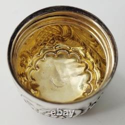 1901 Silver Art Nouveau Sterling Silver Green Perfume Scent Bottle