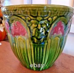 1923 Brush McCoy Art Pottery Nuglaze Jardiniere Amaryllis Pattern