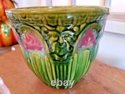 1923 Brush McCoy Art Pottery Nuglaze Jardiniere Amaryllis Pattern