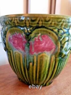 1923 Brush McCoy Art Pottery Nuglaze Jardiniere Amaryllis Pattern