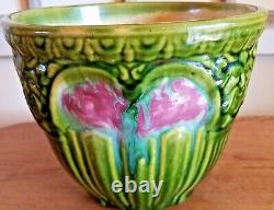 1923 Brush McCoy Art Pottery Nuglaze Jardiniere Amaryllis Pattern