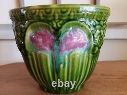 1923 Brush McCoy Art Pottery Nuglaze Jardiniere Amaryllis Pattern