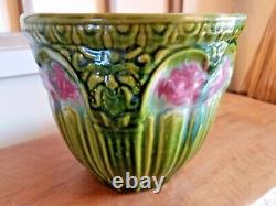 1923 Brush McCoy Art Pottery Nuglaze Jardiniere Amaryllis Pattern