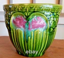 1923 Brush McCoy Art Pottery Nuglaze Jardiniere Amaryllis Pattern