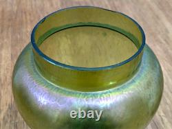 19th Century Bohemian Czech Kralik Art Nouveau Iridescent Glass Vase Antique