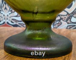 19th Century Bohemian Czech Kralik Art Nouveau Iridescent Glass Vase Antique