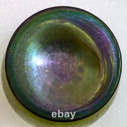19th Century Bohemian Czech Kralik Art Nouveau Iridescent Glass Vase Antique