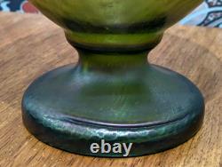 19th Century Bohemian Czech Kralik Art Nouveau Iridescent Glass Vase Antique