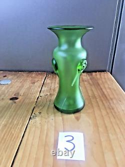 1 Art Nouveau Bohemian Czech Iridescent Trailed Tadpole Vase Loetz Vesuvian