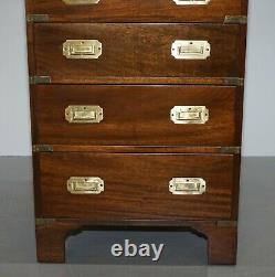 1 Of 2 Harrods Kennedy Chest Of Drawers With Green Leather Writing Slope Desk