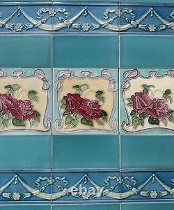 21 ALFRED MEAKIN ANTIQUE ART NOUVEAU MAJOLICA TILE c1900