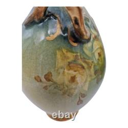 2 Royal Bonn Vases c1890-1920 Franz Anton Mehlem Handpainted Roses Art Nouveau