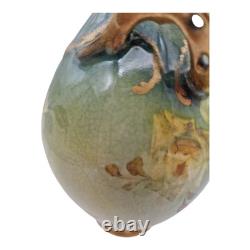 2 Royal Bonn Vases c1890-1920 Franz Anton Mehlem Handpainted Roses Art Nouveau