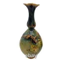 2 Royal Bonn Vases c1890-1920 Franz Anton Mehlem Handpainted Roses Art Nouveau