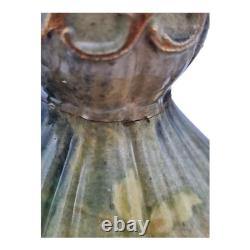 2 Royal Bonn Vases c1890-1920 Franz Anton Mehlem Handpainted Roses Art Nouveau