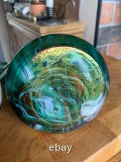 2 x Antique c1900 Rindskopf Art Nouveau Glass Vase Iridescent Twist Bohemian