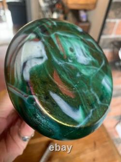 2 x Antique c1900 Rindskopf Art Nouveau Glass Vase Iridescent Twist Bohemian