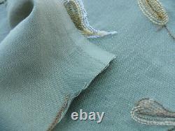 3y Scalamandre Sindia In Green Aqua Blue Wool Crewel Msrp$300/y