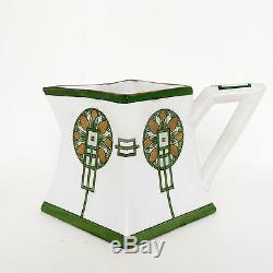 5 Porcelain Pitcher, Green, Gold France Limoges, Hand Painted Signed Maud Myers