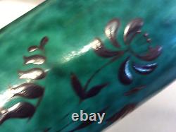6 Vintage Gustavsberg Vase Argenta Flower Boquet Sterling Onlay Stoneware