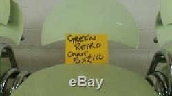 70s/80s Chair Designer retro Green Lounge Chrome Legs Dining Funky Retro 70's