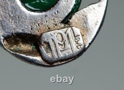 800 Silver Antique Art Nouveau Pendant Turquoise And Coral