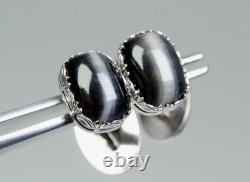 800 Silver Antique Cufflinks Chrysoberyl Art Nouveau / Victorian