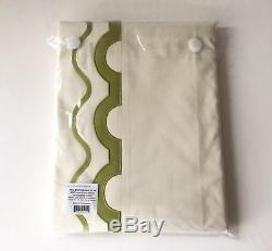 $895 New Rare Vntg Matouk Mirasol Queen Sheet Set Scallop Green Embroidery Italy