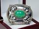 900 Silver Antique Art Nouveau Brooch Chrysoprase Adolf Mayer Large