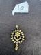 9ct Gold Edwardian Pendant/ Brooch With Peridot And Seed Pearls Art Nouveau