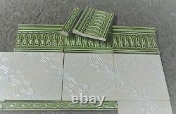 ALEMANIA ANTIQUE ART NOUVEAU 43 AZULEJOS ORIGINALES PARA CHIMENEA c1900