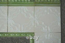 ALEMANIA ANTIQUE ART NOUVEAU 43 AZULEJOS ORIGINALES PARA CHIMENEA c1900