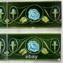 ALFRED MEAKIN ANTIQUE ART NOUVEAU MAJOLICA 14 BORDER TILE c1900