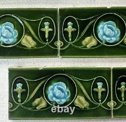 ALFRED MEAKIN ANTIQUE ART NOUVEAU MAJOLICA 14 BORDER TILE c1900