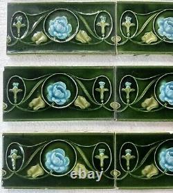 ALFRED MEAKIN ANTIQUE ART NOUVEAU MAJOLICA 14 BORDER TILE c1900