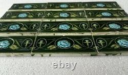 ALFRED MEAKIN ANTIQUE ART NOUVEAU MAJOLICA 14 BORDER TILE c1900