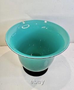 ANNI TRENTA Vase by Paolo Venini Mint Green Opaline Murano Glass Signed 1999