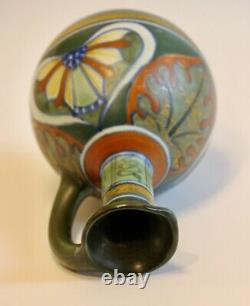 ANTIQUE GOUDA SREBO HOLLAND hand painted PZH 1915 matte glaze POTTERY VASE 6.75