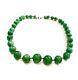 Antique Jewelry Art Nouveau Pre- Art Deco Rare Green Jade Bead Necklace 1880s