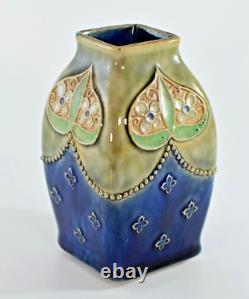 ANTIQUE ROYAL DOULTON ART NOUVEAU STONEWARE VASE c1900