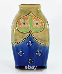ANTIQUE ROYAL DOULTON ART NOUVEAU STONEWARE VASE c1900