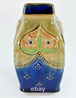 ANTIQUE ROYAL DOULTON ART NOUVEAU STONEWARE VASE c1900